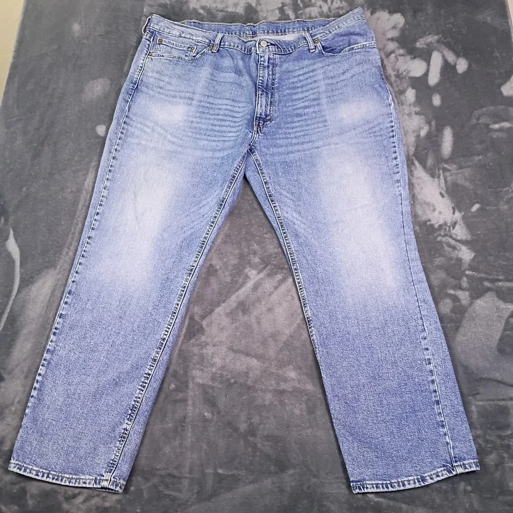 Levis 541 Athletic Taper Jeans Mens 44x32 Fits 44x30 Light Wash Blue Stretch